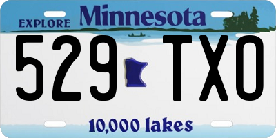 MN license plate 529TXO