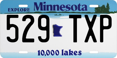 MN license plate 529TXP