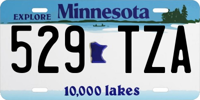 MN license plate 529TZA