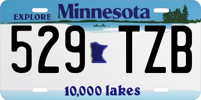 MN license plate 529TZB