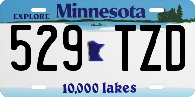 MN license plate 529TZD