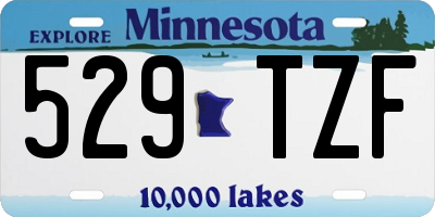 MN license plate 529TZF