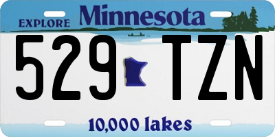 MN license plate 529TZN
