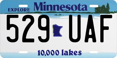 MN license plate 529UAF