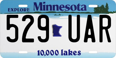 MN license plate 529UAR