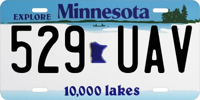 MN license plate 529UAV