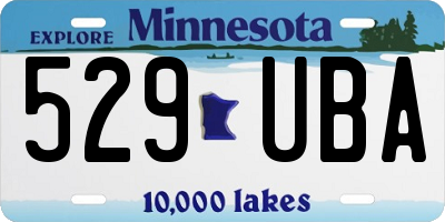 MN license plate 529UBA