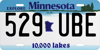 MN license plate 529UBE