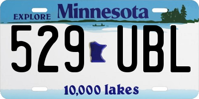 MN license plate 529UBL