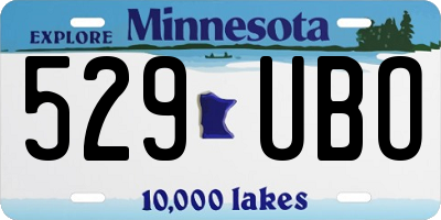 MN license plate 529UBO