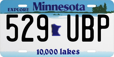 MN license plate 529UBP
