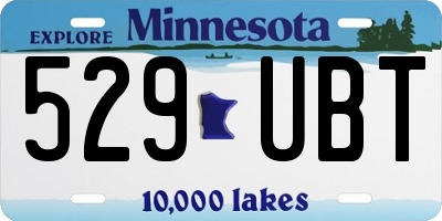 MN license plate 529UBT