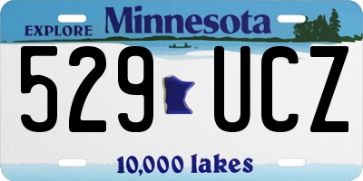 MN license plate 529UCZ