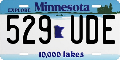 MN license plate 529UDE