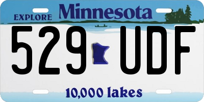MN license plate 529UDF
