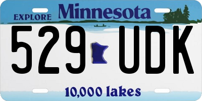 MN license plate 529UDK