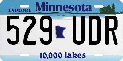 MN license plate 529UDR