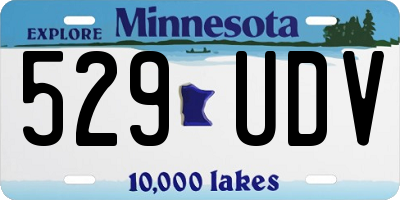 MN license plate 529UDV