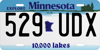 MN license plate 529UDX