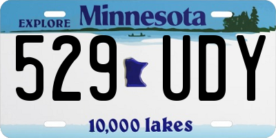 MN license plate 529UDY