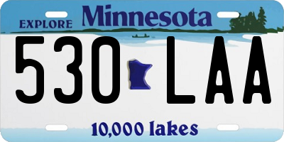 MN license plate 530LAA