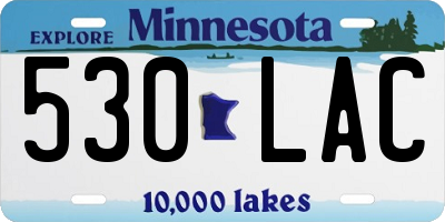 MN license plate 530LAC