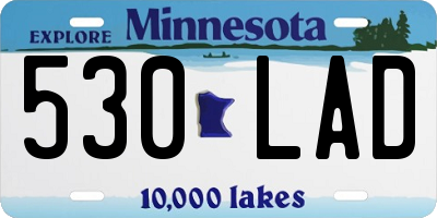 MN license plate 530LAD