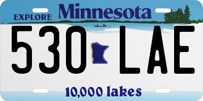 MN license plate 530LAE