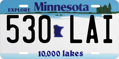 MN license plate 530LAI