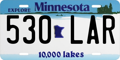 MN license plate 530LAR