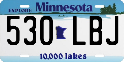 MN license plate 530LBJ