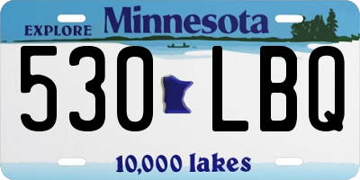 MN license plate 530LBQ