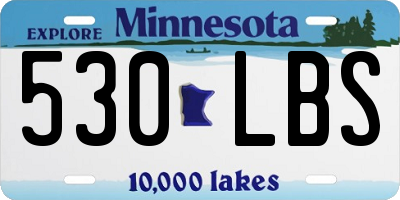 MN license plate 530LBS