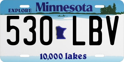 MN license plate 530LBV