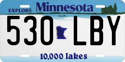 MN license plate 530LBY