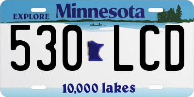MN license plate 530LCD