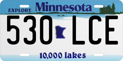 MN license plate 530LCE