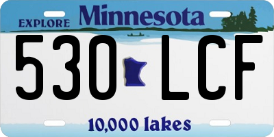 MN license plate 530LCF