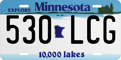 MN license plate 530LCG