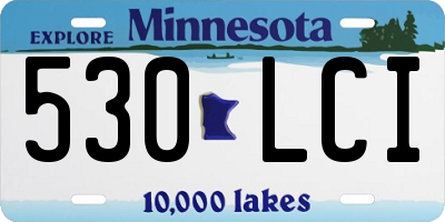 MN license plate 530LCI