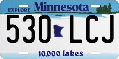 MN license plate 530LCJ