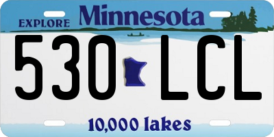 MN license plate 530LCL