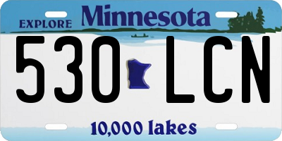MN license plate 530LCN