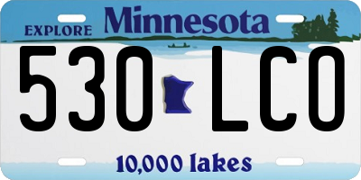 MN license plate 530LCO