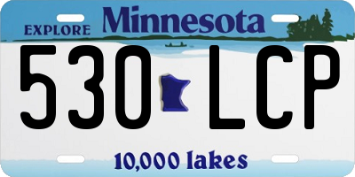 MN license plate 530LCP