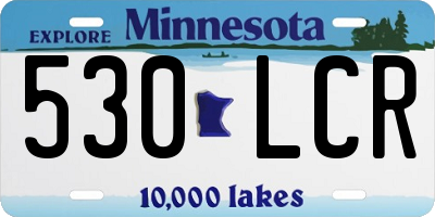 MN license plate 530LCR