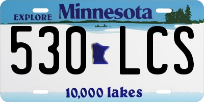 MN license plate 530LCS