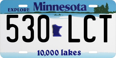 MN license plate 530LCT