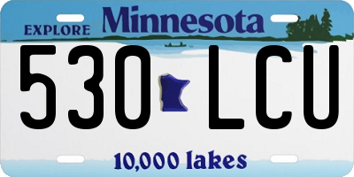 MN license plate 530LCU