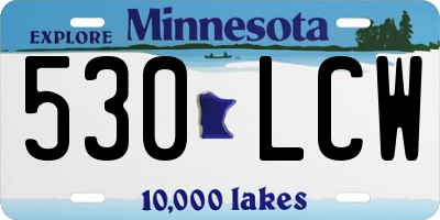 MN license plate 530LCW